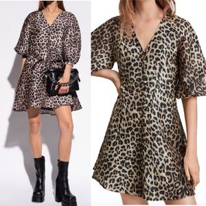ALLSAINTS
Ilora Leppo Dress silk blend size 8 Leopard